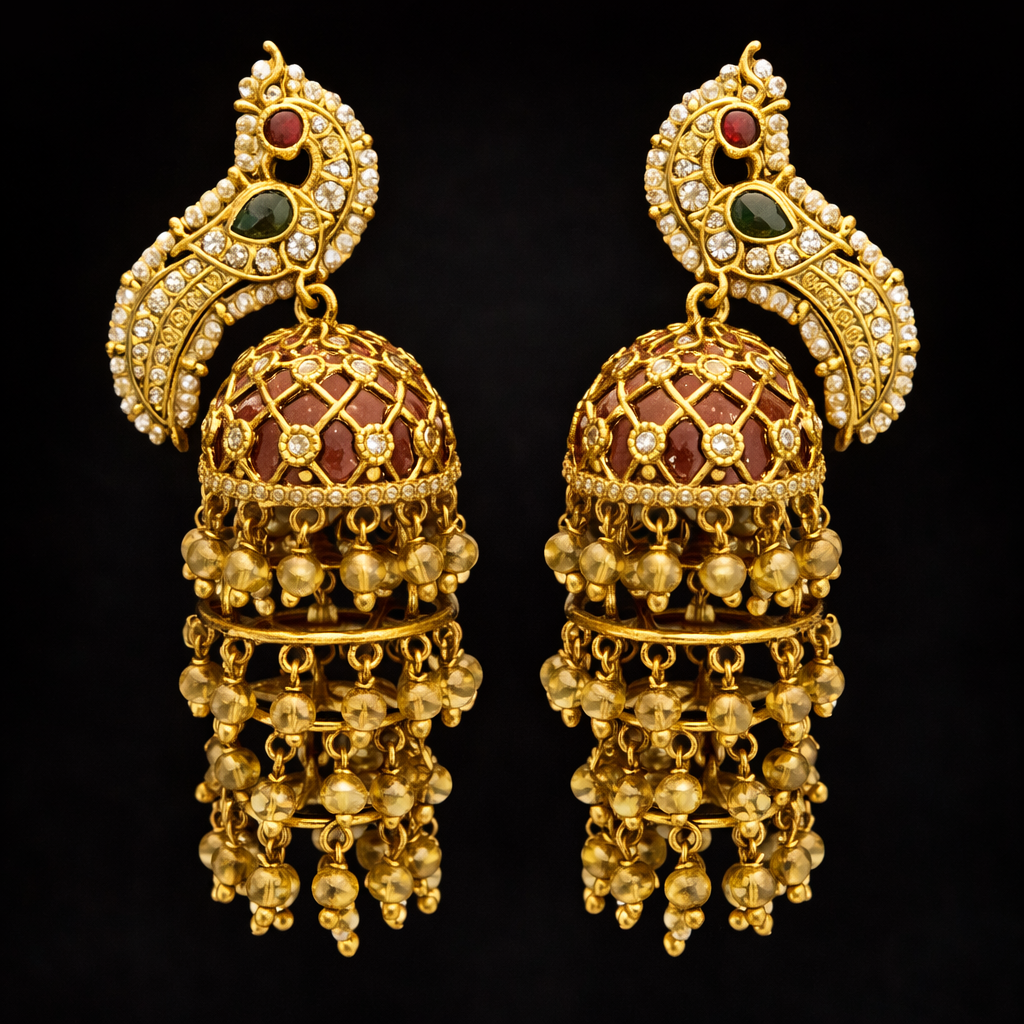 Gold finish earrings